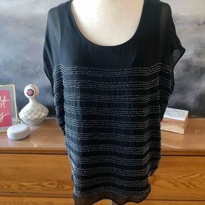 Beaded silk joie shirt